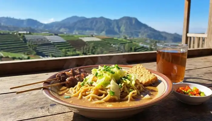 Mie Ongklok khas Wonosobo di jalur perjalanan Purwokerto ke Dieng