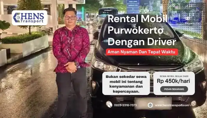 Pengemudi profesional dan ramah dari Hens Transport siap melayani perjalanan di Purwokerto